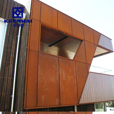 Decorative Corten Steel Solid Exterior Wall Facade Project