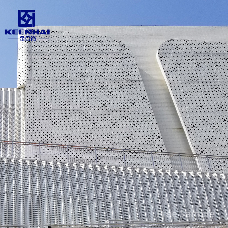 Round Hole Perforated Stainless Steel Sheet Facade Panels For Buildings
